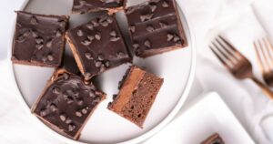 Beautifully layered Chocolate Chocolate Chocolate brownies | Kitchen Cents