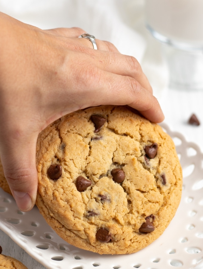 Giant bakery style chocolate chip cookies | Kitchen Cents