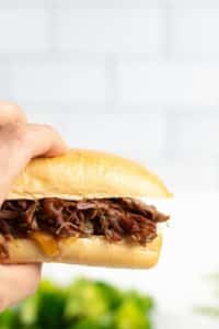 Shredded beef sandwich made with pot roast | Kitchen Cents