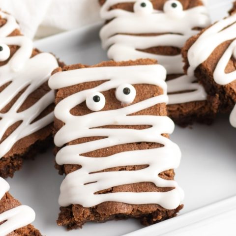 Mummy Halloween Brownies