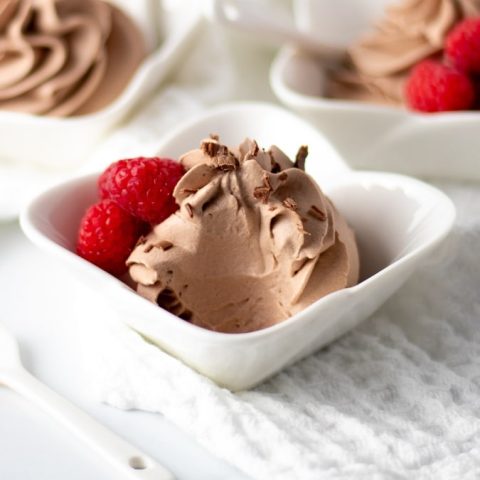 Smooth Easy Chocolate mousse using 3 ingredients and only 5 minutes to make. A Kitchen Cents Recipe