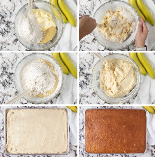 How to make and bake easy banana cake